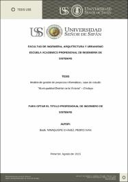 Modelo de gestión de proyectos informáticos, caso de estudio “Municipalidad  Distrital de la Victoria” – Chiclayo