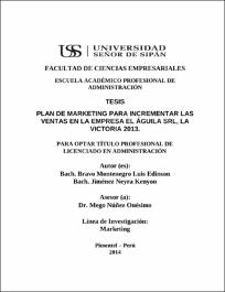 Plan de marketing para incrementar las ventas en la empresa el Águila SRL,  La Victoria 2013